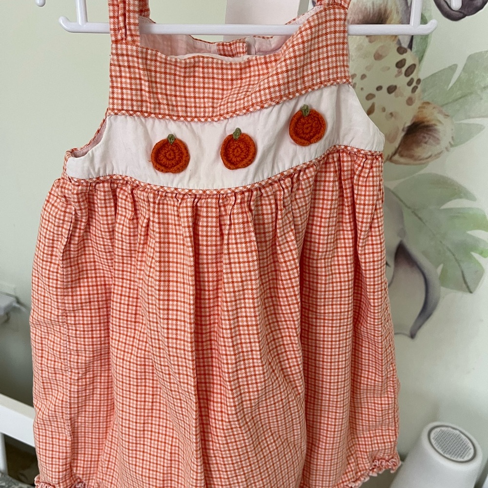 Janie and Jack Orange Gingham Dress